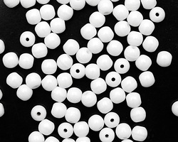 Czech Glass Opaque White Round 4mm