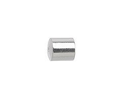 Silver (plated) 7mm Glue-In Cylindrical End Cap 9x8mm