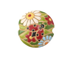Golem Studio Spring Meadow Carved Ceramic Lentil 23mm