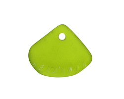 Olive Beach-Style Glass Clam Shell Drop 25x21mm