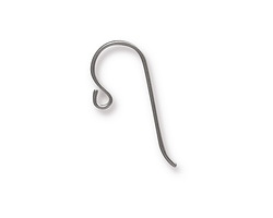 TierraCast Grey Niobium Earwire w/ Small Loop 21x8mm