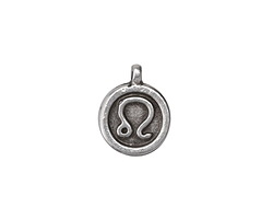 Mykonos Antique Silver (plated) Leo Pendant 15x18mm