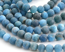 Pacific Blue Apatite (matte) Round 6mm