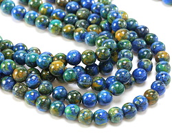 Azurite Crazy Lace Calcite Round 6mm