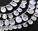 Rainbow Moonstone Graduated Faceted Teardrop 4.5-9.5x5.5-14.5mm
