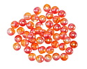 Czech Glass Glass Dual Coated Pink & Orange AB Round Druk 4mm