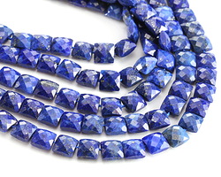 Lapis (A, dyed) Microfaceted Square 8mm