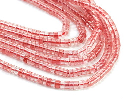 Cherry Quartz Heishi 2x4mm
