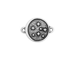 Antique Silver (plated) Starry Night Focal Link 15x20mm