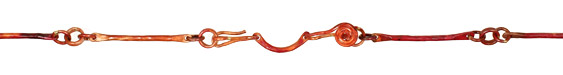 Patricia Healey Copper Linked Bar Chain Necklace