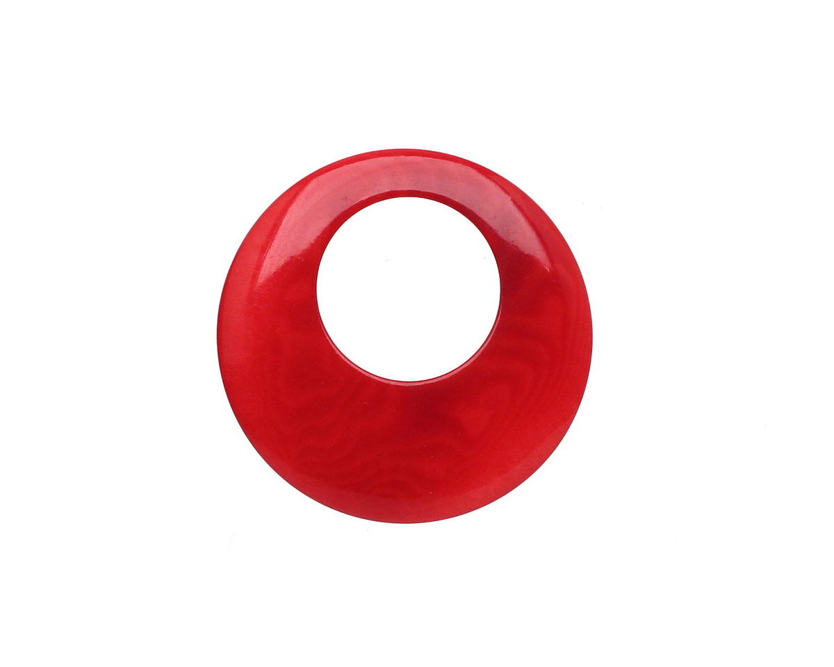 Tagua Nut Red Gypsy Hoop 25mm