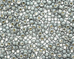 TOHO PermaFinish Galvanized Frosted Blue Slate Round 8/0 Seed Bead