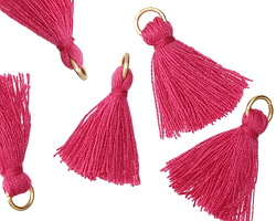 Berry w/ Jump Ring Thread Tassel 20mm