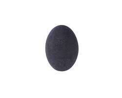 Matte Black Resin Oval Cabochon 13x18mm