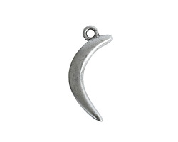 Nunn Design Antique Silver (plated) Crescent Moon Focal 9x24mm