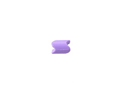 Lavender Enamel Chevron Tube Bead 6x5mm