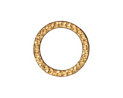 TierraCast Gold (plated) Large Hammertone Ring 19mm
