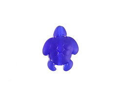 Royal Blue Beach-Style Glass Small Sea Turtle 20x15mm