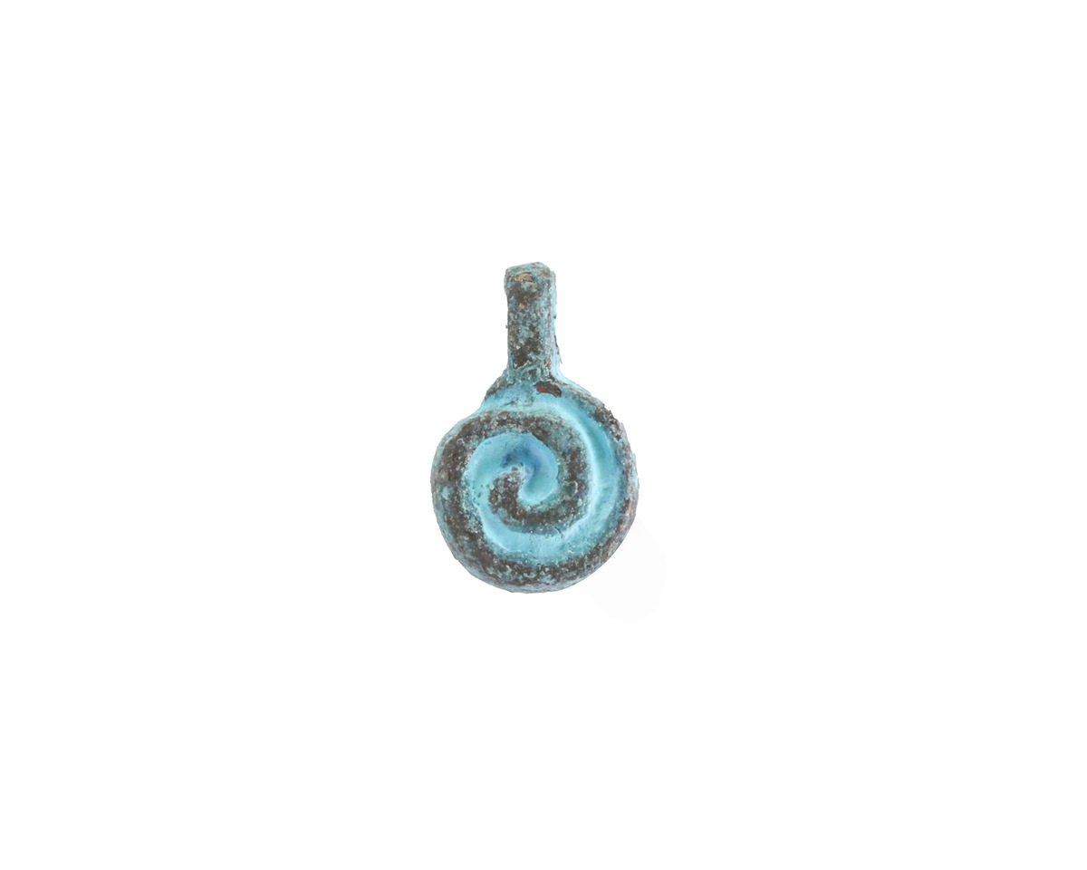 Mykonos Copper (plated) Patina Spiral Bead Drop 8x13mm