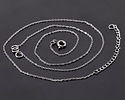 Stainless Steel Tiny Cable Chain, 18" Finished w/ 3 jump rings & 2" extender, 1.5x1mm links