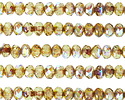 Czech Glass Crystal Picasso AB Rondelle 3x5mm