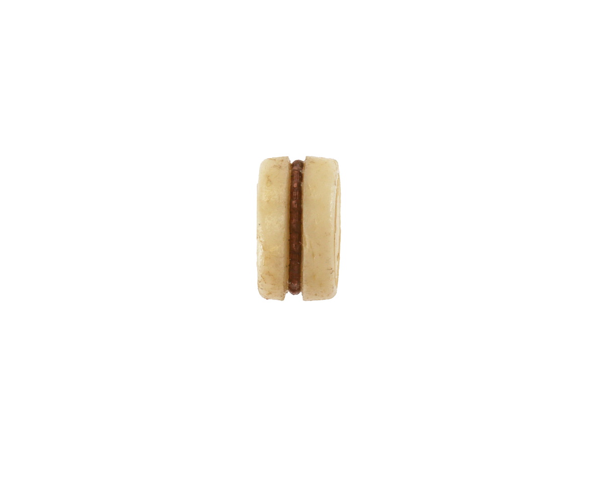 Nepalese Brass Inlay Bone Wheel 5-6x10-11mm