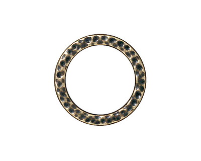 TierraCast Antique Brass (plated) Large Hammertone Ring 19mm