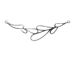 Amoracast Sterling Silver Dewdrop Connector 41x10mm