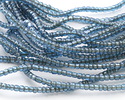 African Denim Blue Glass Seed Beads 3-5x3-5mm