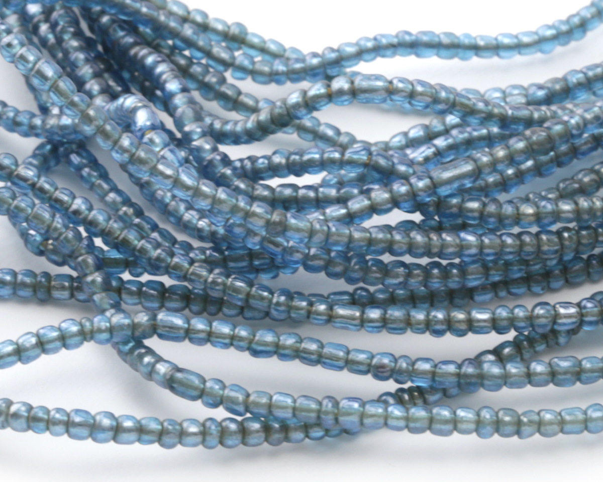 African Denim Blue Glass Seed Beads 3-5x3-5mm