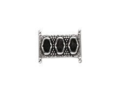 Cymbal Korakas II Antique Silver (plated) Connector for 11/0 Delica Beads 18x14mm