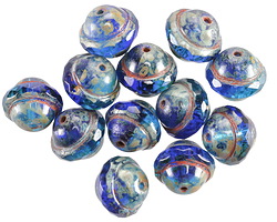 Czech Glass Mykonos Picasso UFO 10x12mm