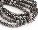Silver Obsidian Round 8mm