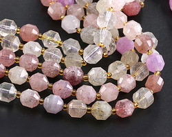 Rainbow Rutilated Quartz (B) Energy Tube 10x9mm