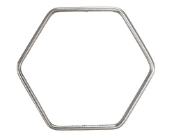 Mykonos Antique Silver (plated) Hexagon Frame 54mm