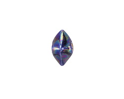 Mykonos Ceramic Iridescent Cobalt Octahedron Bead 8x10mm