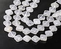 Rock Crystal Quartz Faceted Quatrefoil 13mm
