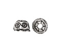 Mykonos Antique Silver (plated) Swirly Bead Cap 11mm