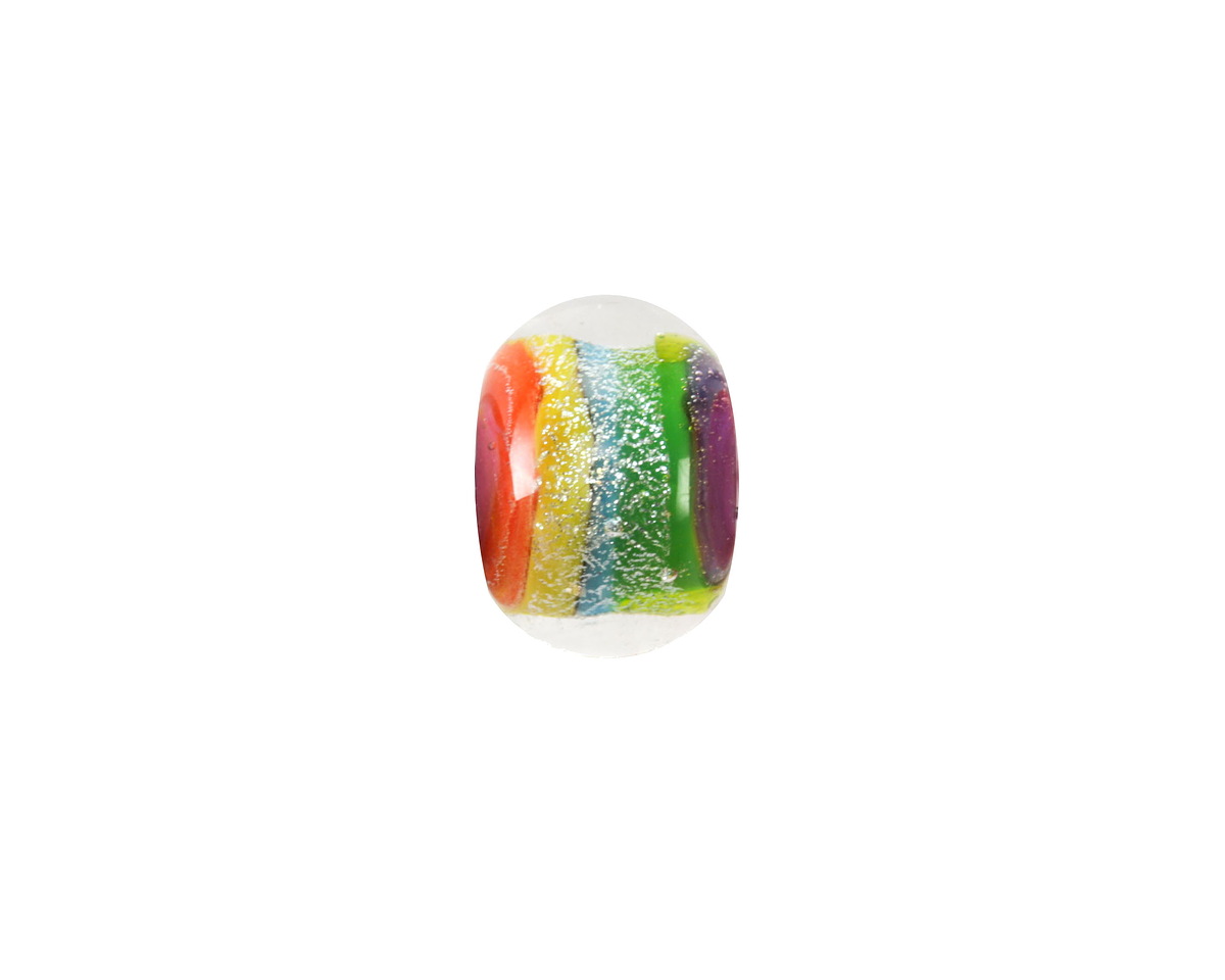 Grace Lampwork Rainbow Balloons II Rondelle 9x13mm
