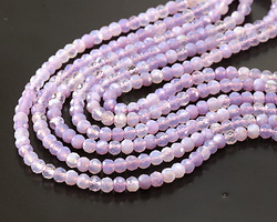 Lavender Moon Quartz (AA) Microfaceted Rondelle 3x4mm