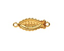 24K Gold (plated) Fish Impression Focal Link 27x10mm