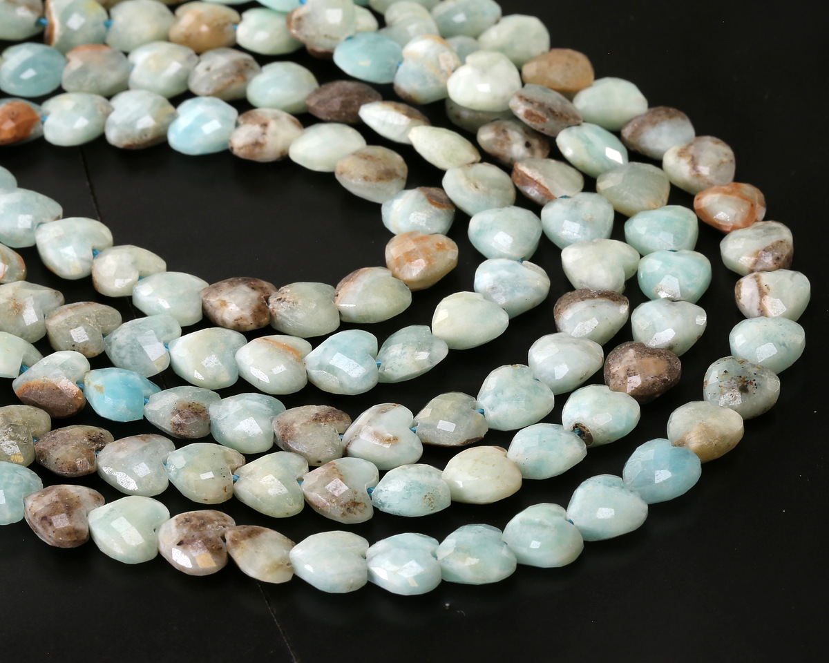 Hemimorphite Microfaceted Heart 8mm