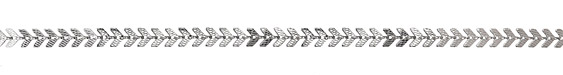 Imitation Rhodium (plated) Textured Chevron Chain