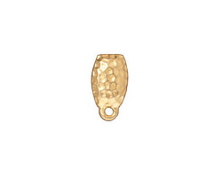TierraCast Gold (plated) Hammertone Ear Post 7x14mm