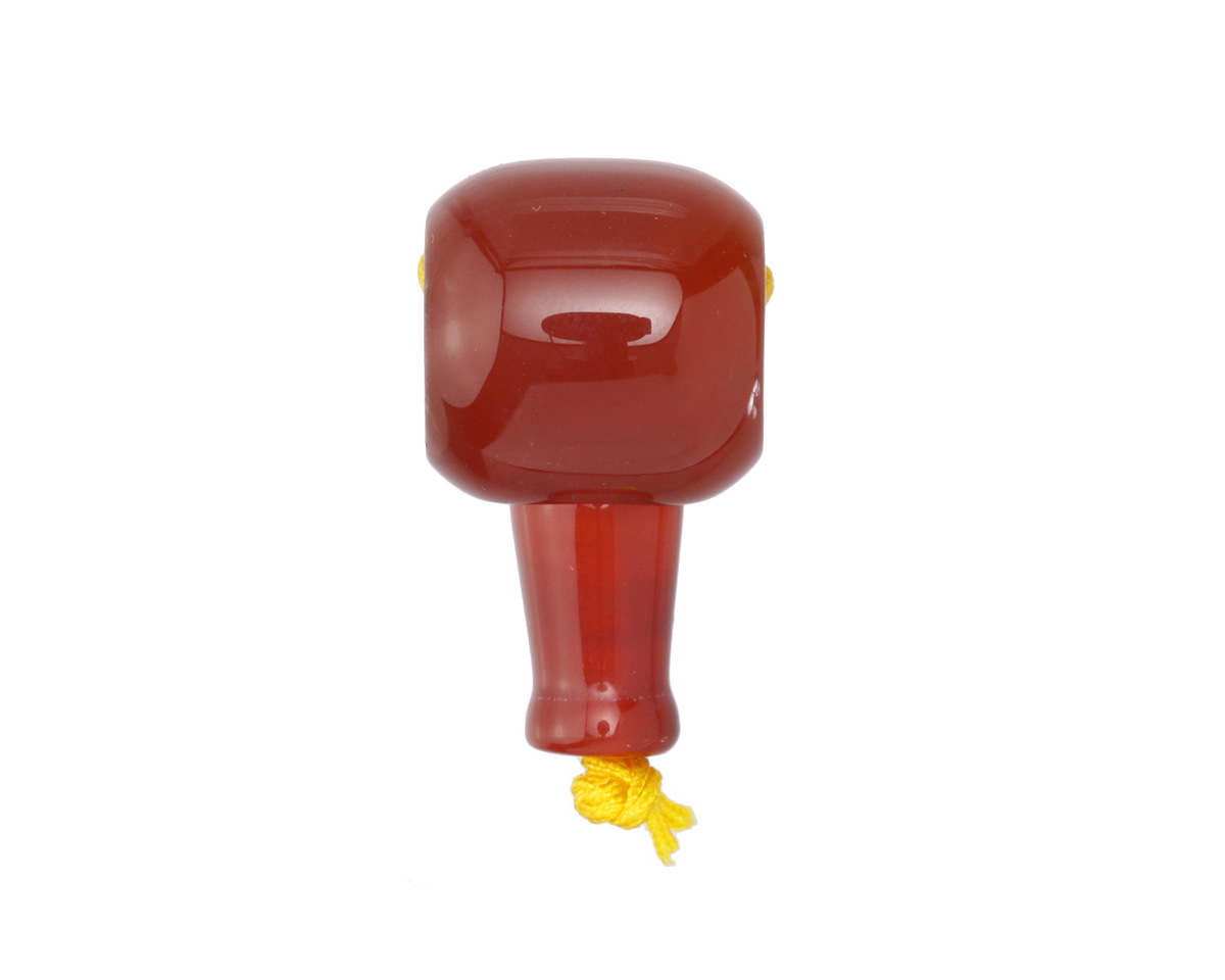 Carnelian Barrel Guru Bead 18mm