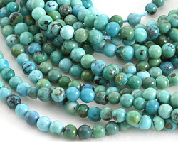 Green Blue Hubei Turquoise (A - more green) Round 3mm