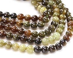 Green Garnet Ombré Round 6mm