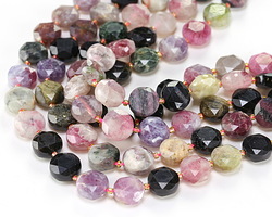 Tourmaline Faceted Star Coin 10mm