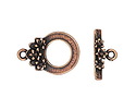 TierraCast Antique Copper (plated) Blossom Toggle Clasp 21x14mm, 17mm Bar