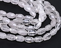 Rock Crystal Quartz Microfaceted Long Nugget 9x14mm